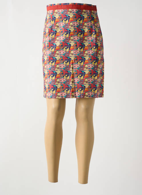 Jupe courte taille haute orange LO! LES FILLES femme