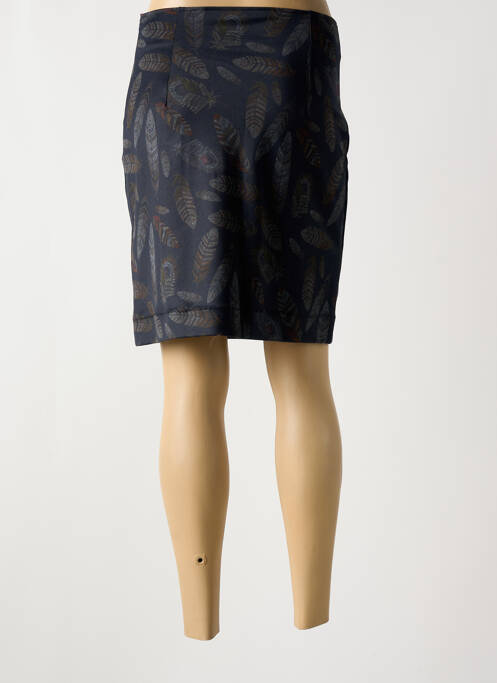 Jupe mi-longue taille à pinces bleu LO! LES FILLES femme