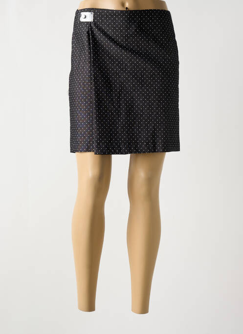 Jupe short tissage popeline noir LO! LES FILLES femme