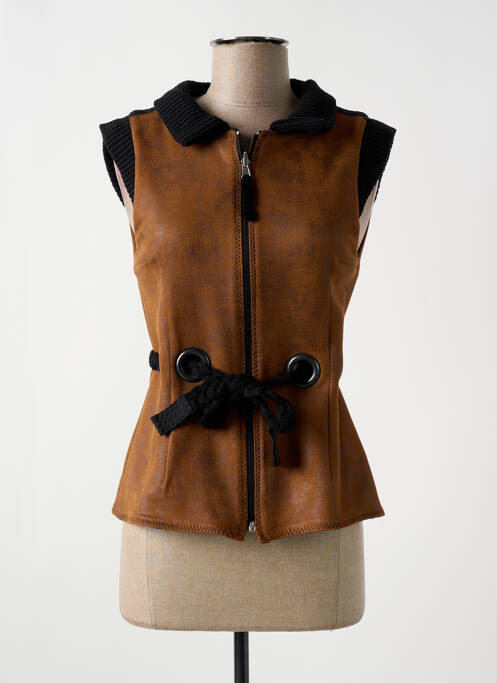 Gilet sans manche marron LOLESFILLES pour femme