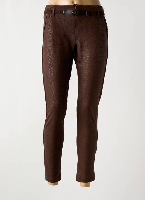 Jeans coupe slim marron LOLESFILLES pour femme