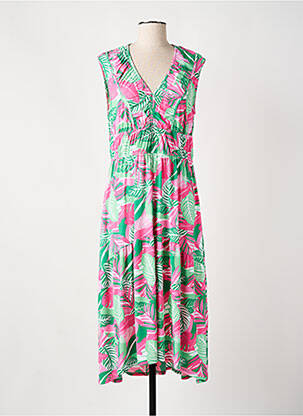 Robe longue sans manche sans manche vert MARBLE femme