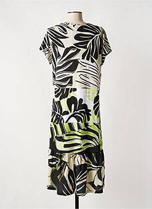 Robe mi-longue manches courtes manches courtes noir OLSEN femme