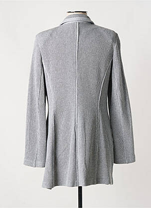 Manteau long coupe cintrée sans capuche gris WHITE LABEL femme