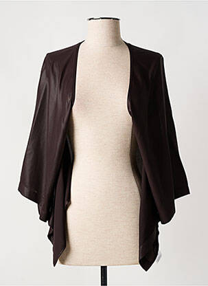 Gilet manches longues manches 3/4 marron PAZ TORRAS femme