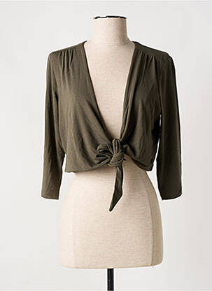Gilet manches longues manches 3/4 vert OLSEN femme