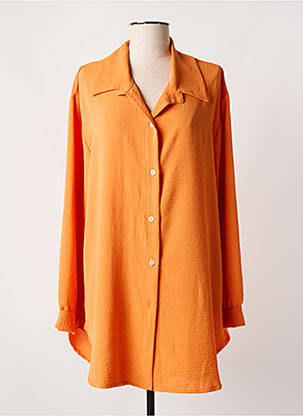 Tunique manches longues imprimé fantaisie orange QUATRE VINGT JOURS femme