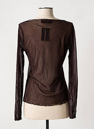 Top stretch manches longues marron ATLANTA femme