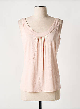 T-shirt stretch fines bretelles rose MARBLE femme