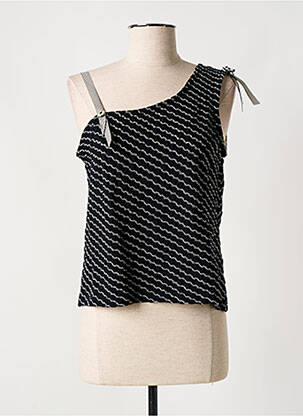 Top stretch sans manche noir LO! LES FILLES femme