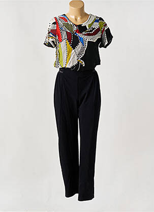 Combi-pantalon fermeture zippée au dos manches courtes noir MERI & ESCA femme