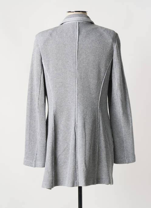 Manteau long coupe cintrée sans capuche gris WHITE LABEL femme
