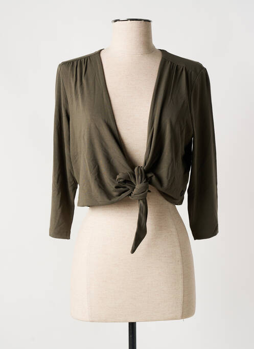 Gilet manches longues vert OLSEN pour femme