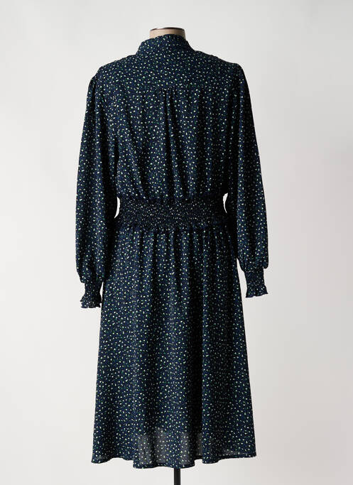 Robe mi-longue bleu MARBLE pour femme