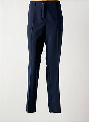 Pantalon droit taille à pinces taille haute bleu LCDN femme