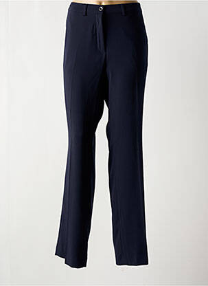 Pantalon droit tissage crêpe taille haute bleu LCDN femme