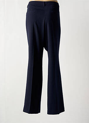 Pantalon droit tissage crêpe taille haute bleu LCDN femme