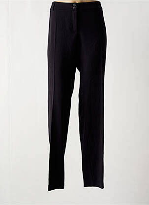 Pantalon droit tissage crêpe taille normale noir PAZ TORRAS femme