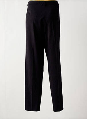 Pantalon droit tissage crêpe taille normale noir PAZ TORRAS femme