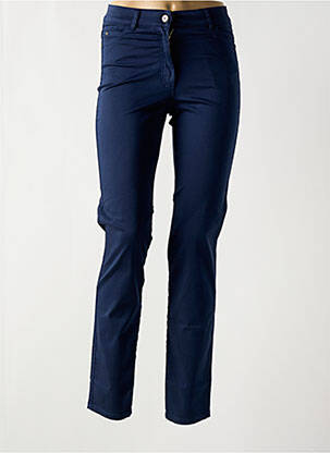 Pantalon slim tissage popeline taille normale bleu OLSEN femme