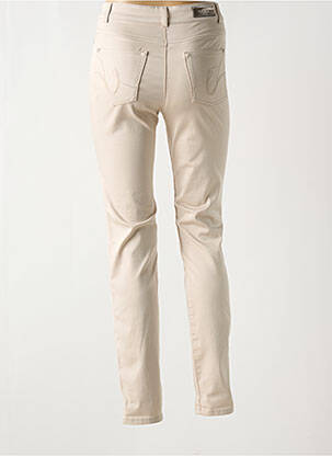 Pantalon slim tissage popeline taille normale beige OLSEN femme