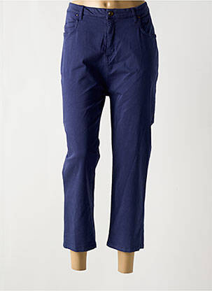Pantalon 7/8 stretch taille normale bleu TELMAIL femme