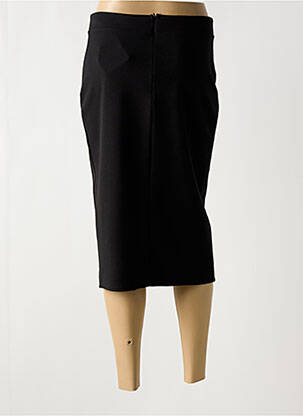 Jupe mi-longue coupe droite noir DANIELA COOL femme