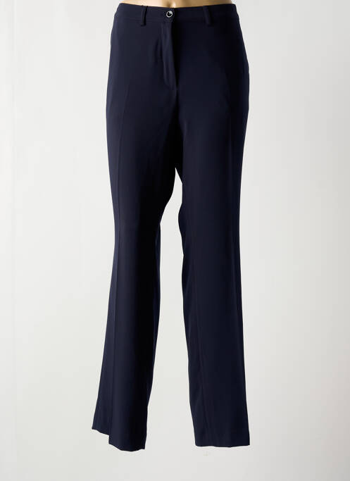 Pantalon droit tissage crêpe taille haute bleu LCDN femme