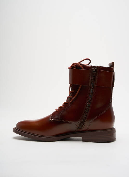 Bottines/boots matière lisse talon plat jusqu'à 3cm marron FUGITIVE BY FRANCESCO ROSSI femme