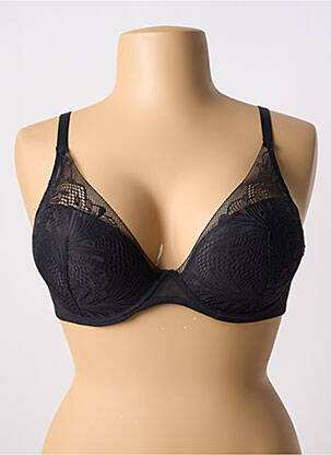 Soutien-gorge effet matière satinée haut soutien-gorge moulé noir PASSIONATA femme