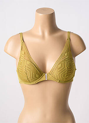 Soutien-gorge effet matière satinée haut soutien-gorge moulé vert PASSIONATA femme