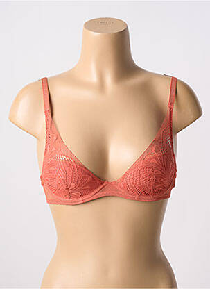 Soutien-gorge effet matière satinée haut soutien-gorge moulé orange PASSIONATA femme
