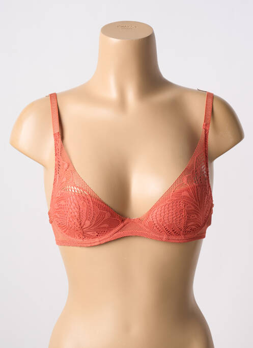 Soutien-gorge effet matière satinée haut soutien-gorge moulé orange PASSIONATA femme