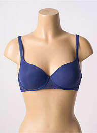 Soutien-gorge effet matière satinée haut soutien-gorge moulé bleu PASSIONATA femme