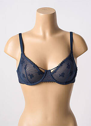 Soutien-gorge effet matière satinée haut soutien-gorge emboitant bleu PASSIONATA femme