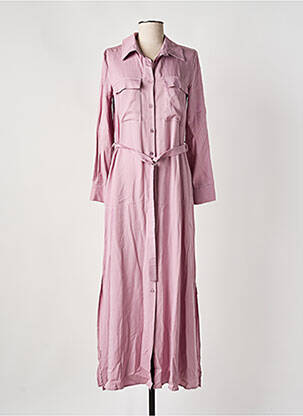 Robe longue manches longues manches longues violet LUMINA femme