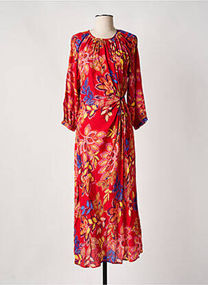 Robe longue manches longues manches longues rouge LA PETITE ETOILE femme