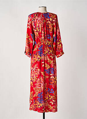 Robe longue manches longues manches longues rouge LA PETITE ETOILE femme