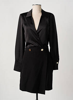 Robe courte manches longues manches longues noir PDK femme