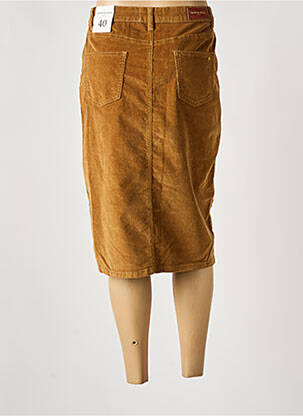 Jupe mi-longue stretch marron LA PETITE ETOILE femme