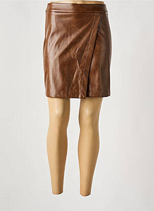 Jupe courte poches marron PDK femme