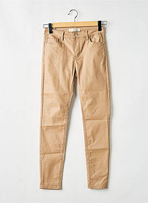 Jeans coupe slim stretch taille normale beige R.DISPLAY femme