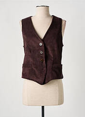 Gilet sans manche marron CTN COLLECTION pour femme seconde vue