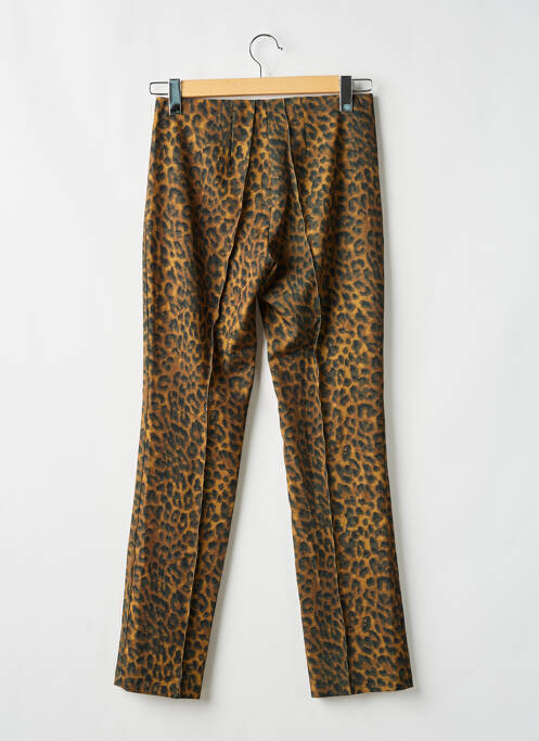 Pantalon slim tissage popeline taille haute jaune EMA BLUE'S femme