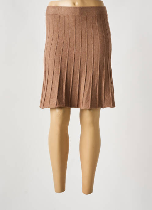 Jupe courte marron CTN COLLECTION pour femme