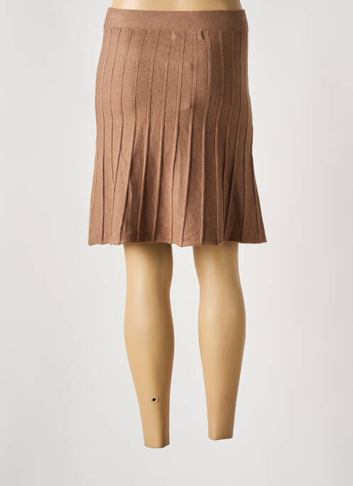 Jupe courte marron CTN COLLECTION pour femme