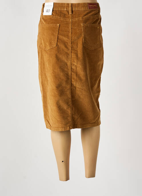 Jupe mi-longue marron LA PETITE ETOILE pour femme