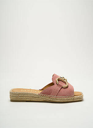Espadrilles nubuck talon plat jusqu'à 3cm rose MAYPOL femme