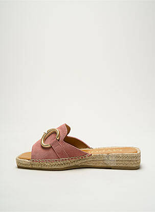 Espadrilles nubuck talon plat jusqu'à 3cm rose MAYPOL femme