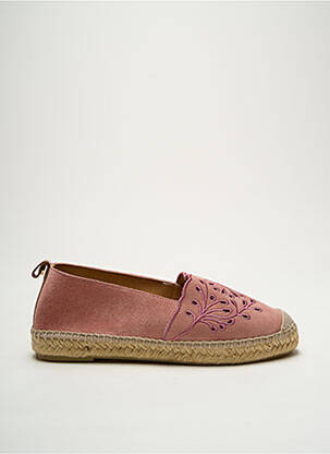Espadrilles nubuck talon plat jusqu'à 3cm rose MAYPOL femme
